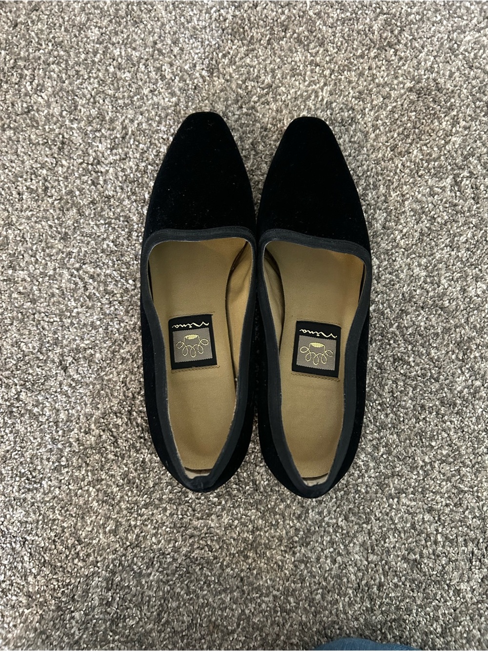 Nina Vintage Black Velvet Evening Shoes – Size 6.5